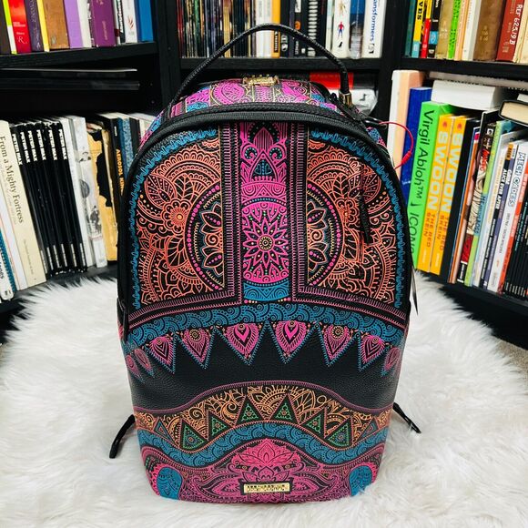 SPRAYGROUND AFRICAN INTELLIGENCE HIGHER REALM BACKPACK / BOOK BAG SANDFLOWER - Picture 1 of 10
